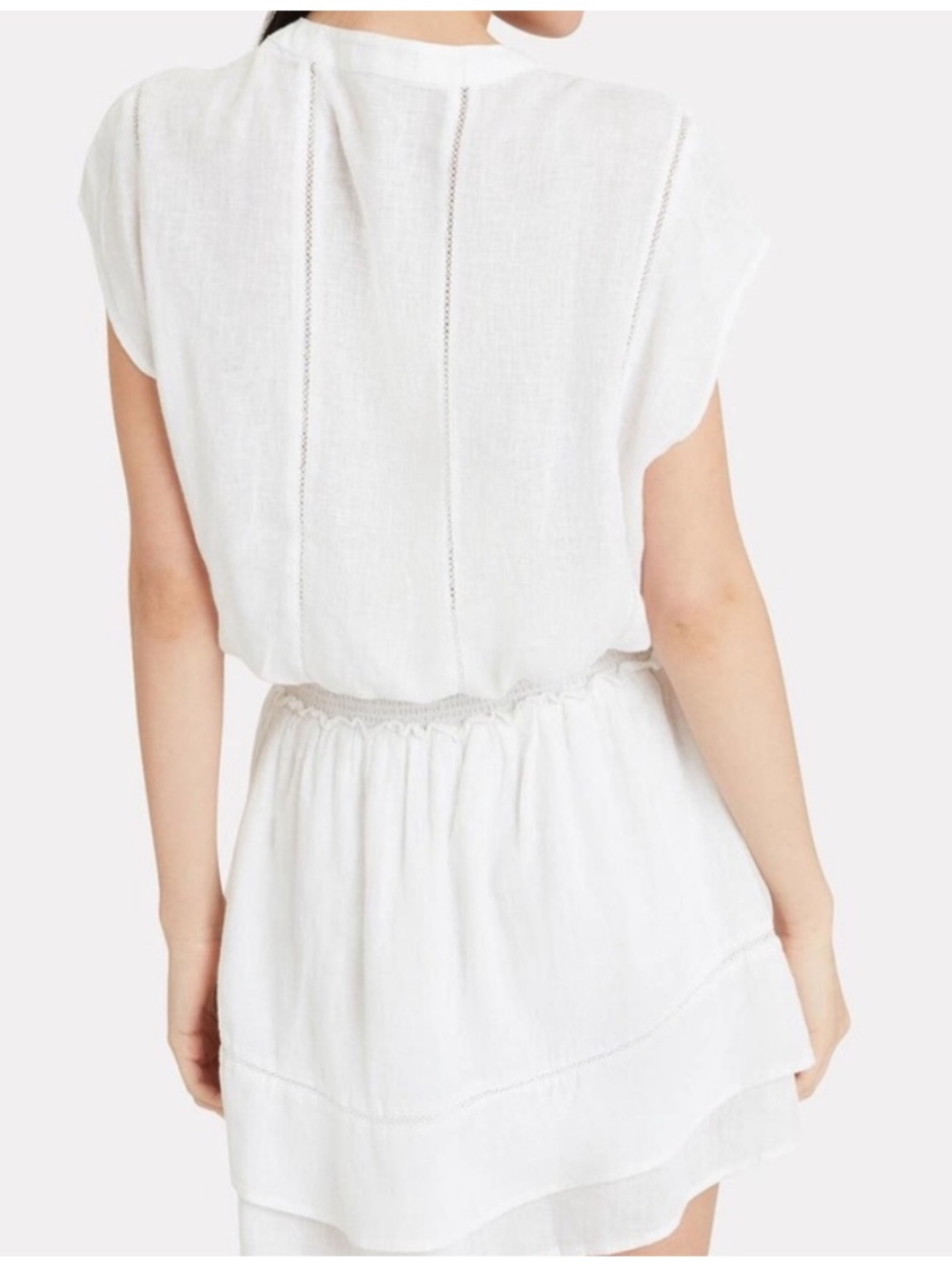 Rails Angelina Lace Detail Mini Dress White Medium - Picture 4 of 13